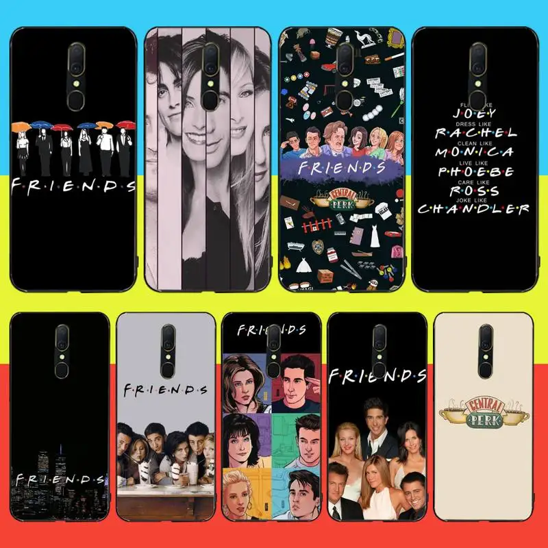 HPCHCJHM друзья вместе черный мягкий чехол для телефона из ТПУ Oppo A5 A9 2020 Reno Z Realme5Pro R11