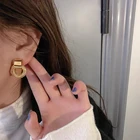 Женские серьги-подвески, круглые, геометрические, эффектные, 2021