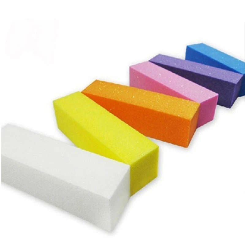 

10Pcs Candy Color Buffer Sanding Block Sponge Nail Files Polishing Manicure Tool