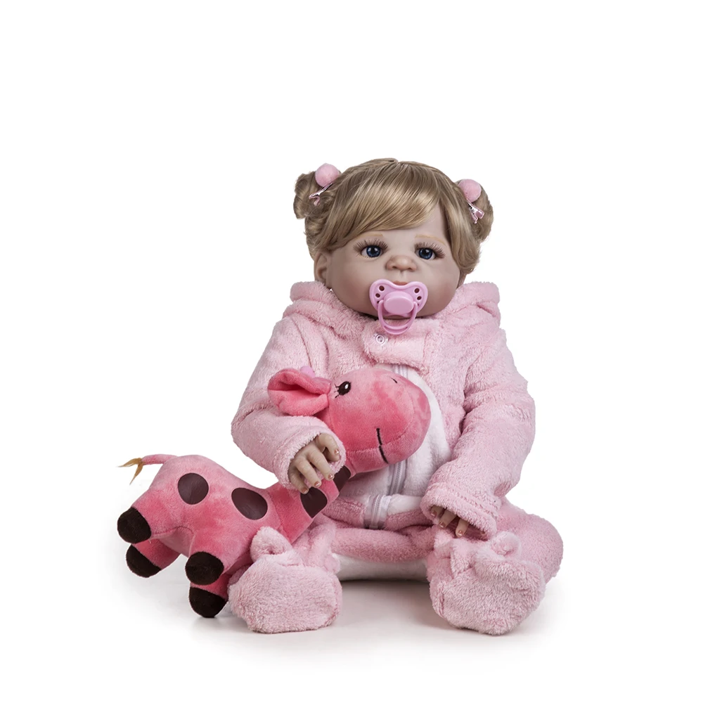 57 см полностью силиконовая виниловая кукла для новорожденных девочек Bebe Alive Lifelike
