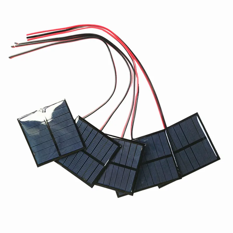 

1PCS 4V 5V 5.5V Solar Panel 1W 1.6W 150mA 160mA 200mA 250mA 500mA With Wire Mini Solar System DIY For Battery Cell Phone Charger