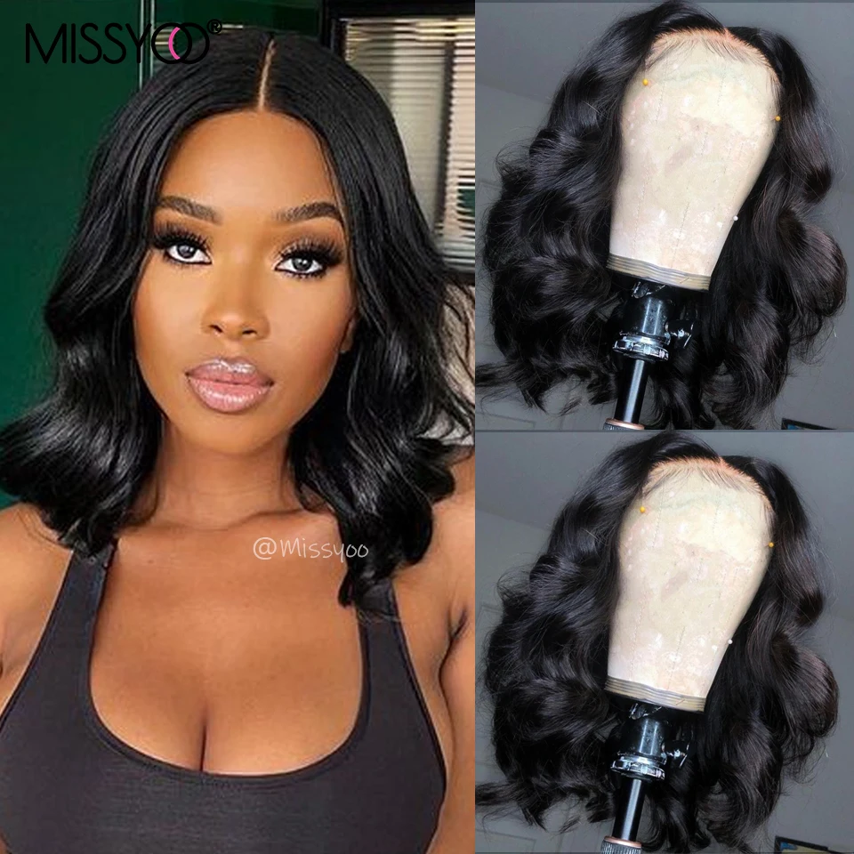 

Short Bob Body Wave 13x4 Lace Frontal Human Hair Wigs For Women 4x4 Wavy Curly Closure Wig Human Hair Pre Plucked Hairline