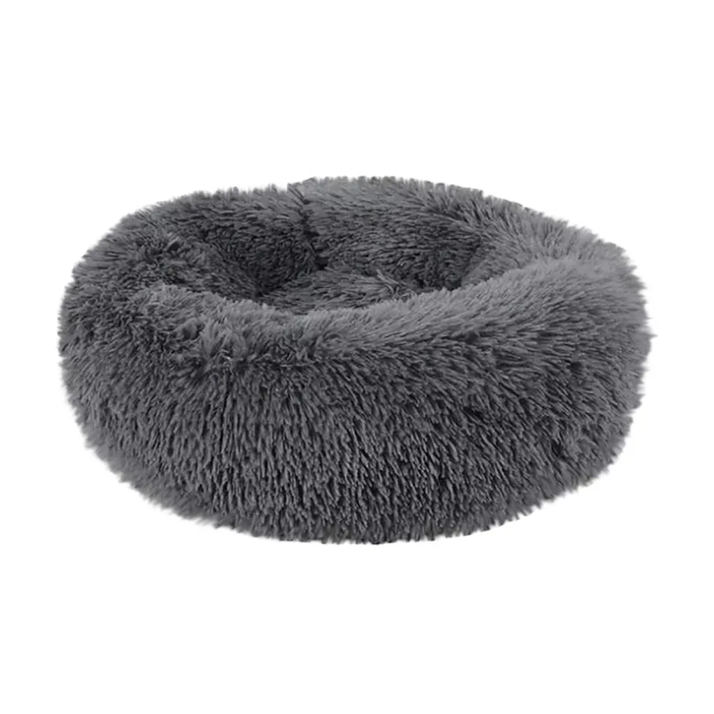 Round Dog Cat Bed Pet Washable House Breathable Lounger Sofa Deep Sleep Litter Kennel Super Soft Plush Beds @47 | Дом и сад