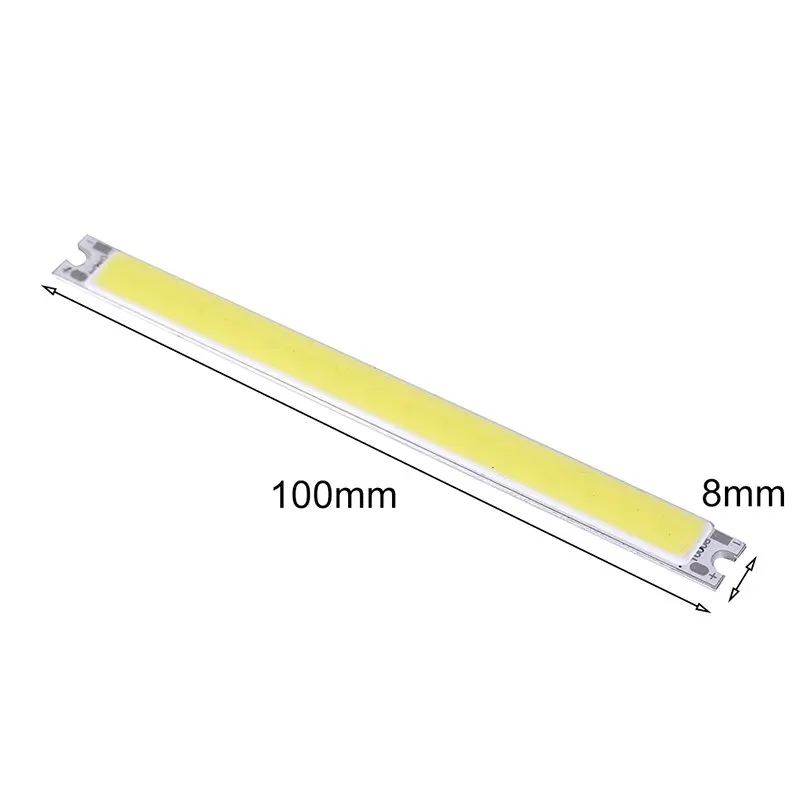 

1Pc 100x8mm COB LED Light 4W DC LED Bulb Chip On Board COB Strip Modules for DIY Car House Lighting 12V