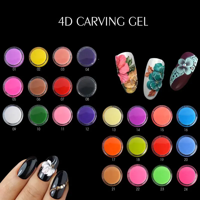 

EA 24 Colors Modeling Gel Nail Polish Art Design 3D UV Gelpolish Professional Nail Painting Sculpture Gel Varnish
