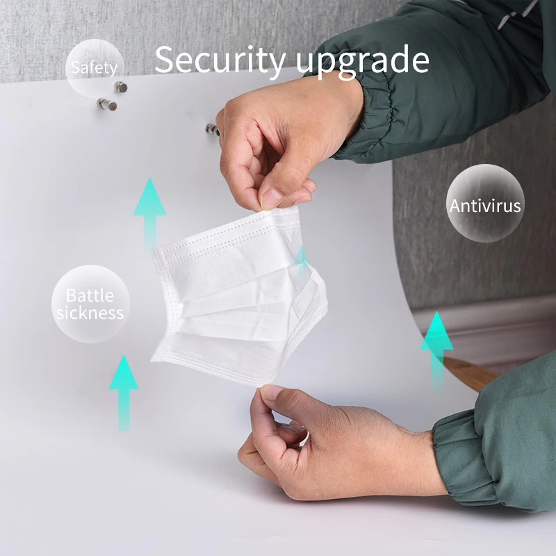 Mascarilla белая одноразовая Нетканая Антибактериальная дышащая маска с тремя