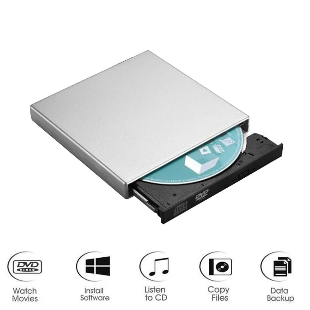Внешний оптический привод DVD ROM USB 2 0 поддержка CD/DVD-ROM сжигающий тонкий считыватель