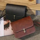 Женская сумка-мессенджер в Корейском стиле, Универсальный однотонный мини-портфель на одно плечо в стиле ретро, модная мягкая кожаная сумочка