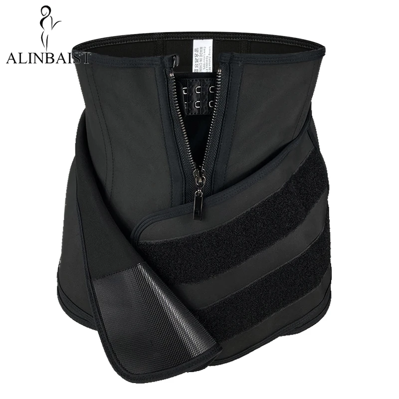 

High compression Latex Waist Trainer Rubber Waist Cincher Body Shaper 9 Steel Boned Firm Body Shapewear Stomach Slimming Belt
