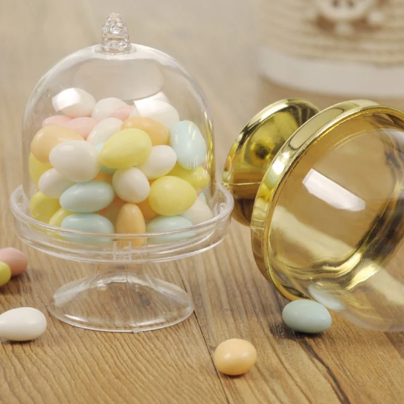 

1PC New Transparent Plastic Tray Candy Box for DIY Wedding Candy Box Baby Shower Birthday Guests Gift Box Party Supplies