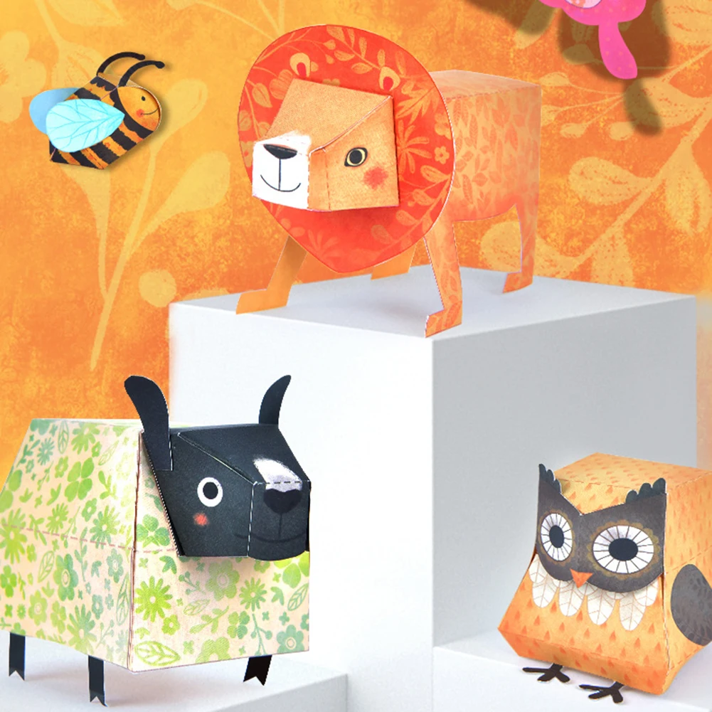 

Children Origami Book 3D Three-Dimensional Handmade Realistic Interesting Attractive DIY Paper-Cutting Toys Decor