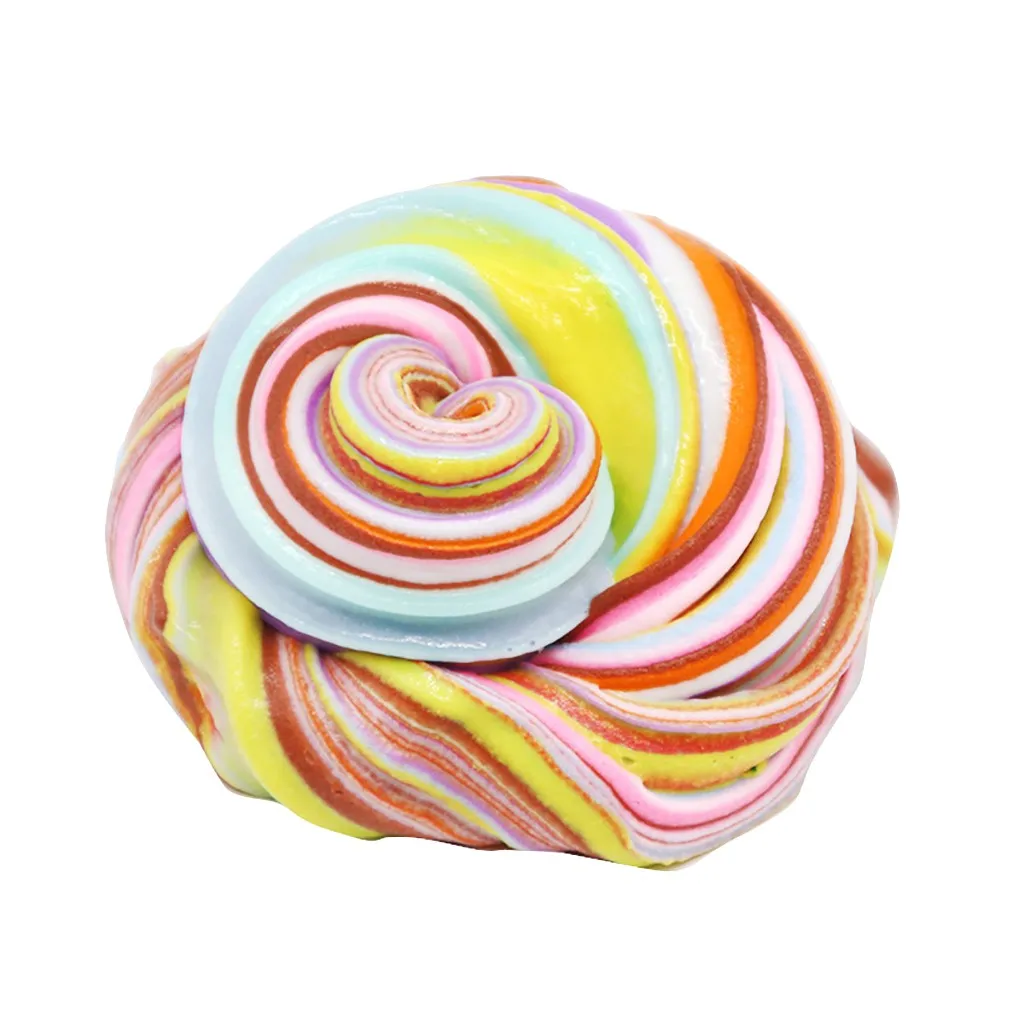 

Fidget Toys Stress 200ml Slime Kit 9 Color Mixing Fruit Cloud Cotton Candy Slime Kids Mud Toy Antiestres Mucus Jouets For Baby