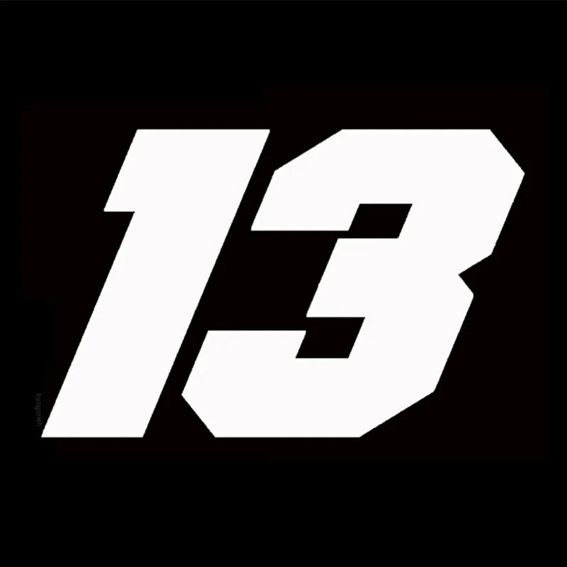 15*10,3 см Автомобильная Наклейка номер 13 Светоотражающая мото Авто Наклейка смешной винил JDM на мотоцикл автомобиль Стайлинг наклейка для yamaha suzuki