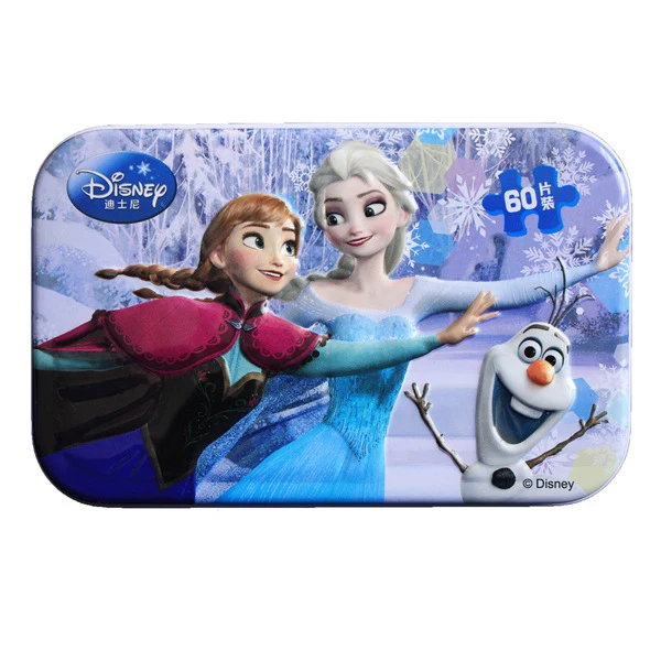Frozen-2 Дисней Замороженный автомобиль мультфильм 60 кусочков Маленький кусок головоломка игрушка Дети деревянные Высококачественные пазлы детские развивающие игрушки для ребенка - Цвет: Frozen-2