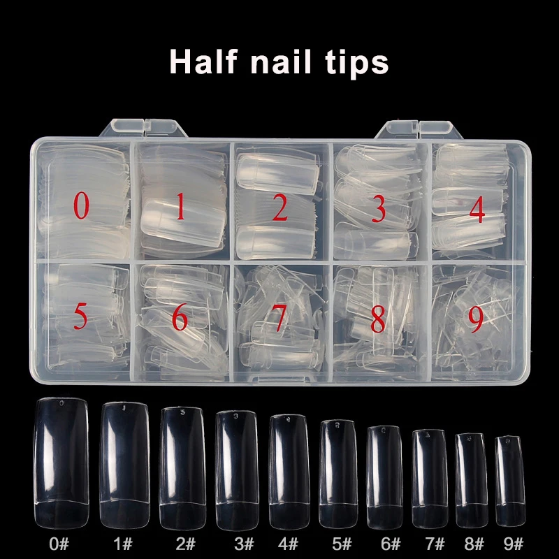 500 шт Профессиональные акриловые искусственный прозрачный накладные