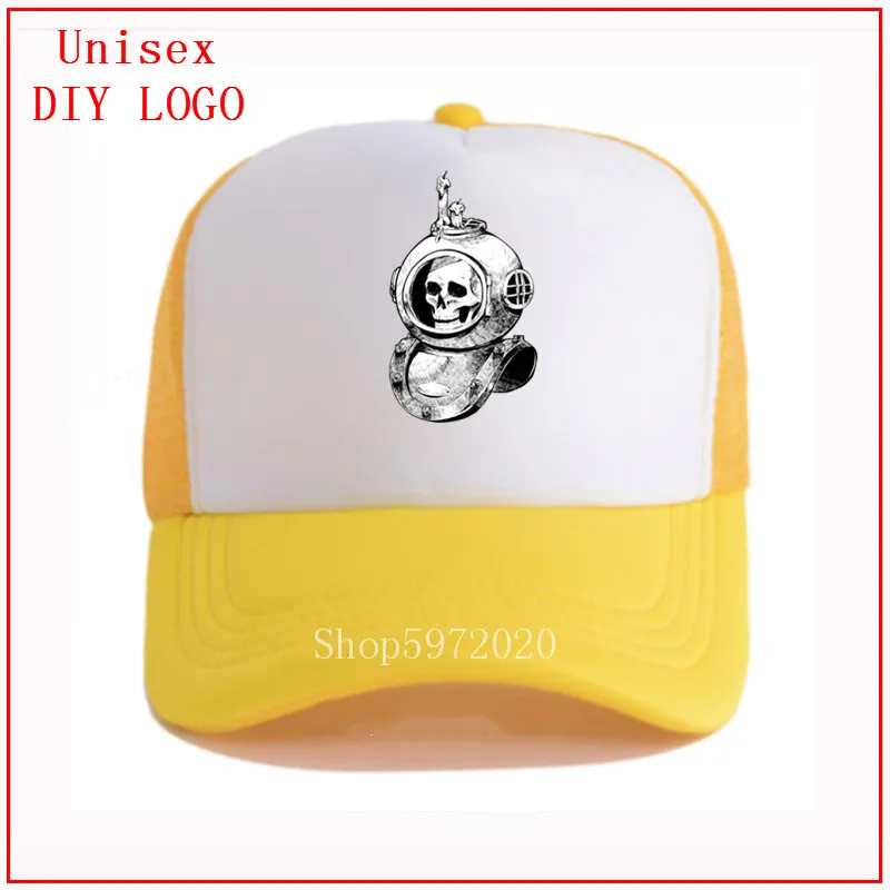 Шапка-Снэпбэк для мужчин и женщин с глубоким погружением в виде черепа Акваланга