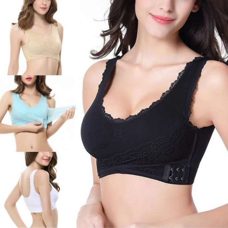 Женский спортивный кружевной бюстгальтер бесшовный дышащий без косточек с