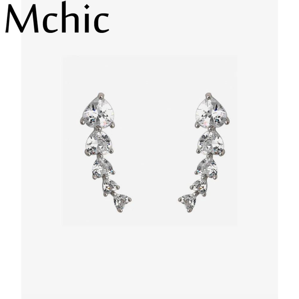 Mchic Модные CZ циркониевые серьги-рыбки трендовые простые очаровательные медные