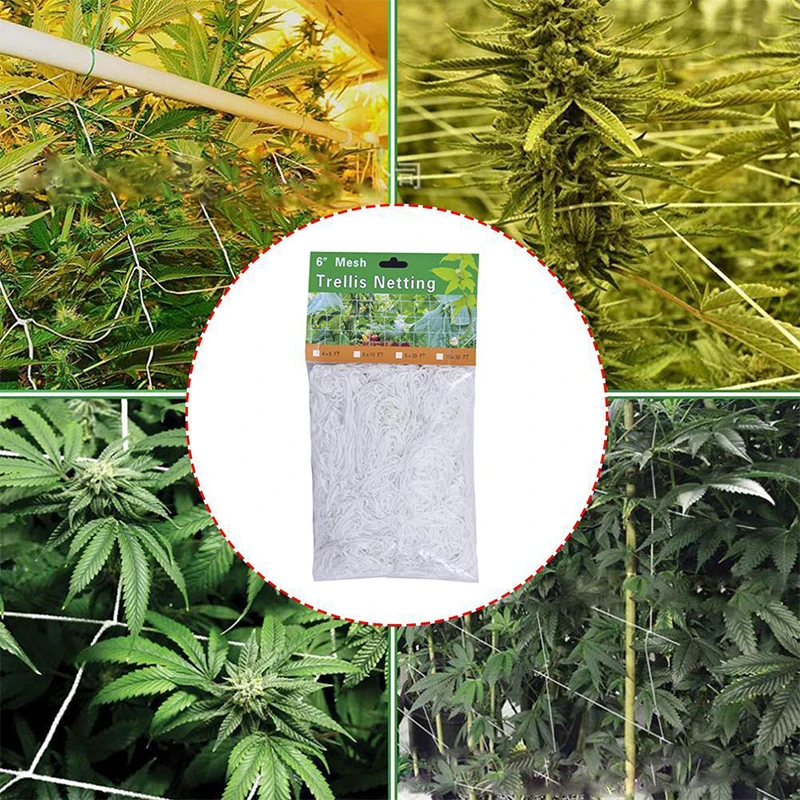 

Plant Trellis Netting Heavy-Duty Polyester Plant Support Vine Climbing Hydroponics Garden Net Accessories Multi Use