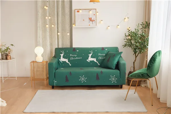 Color 5 Christmas Style Couch Cover Cotton Elastic Sofa Cover for Living Room Slipcovers Sofa Towel Single/Two/Three/Four-seater - Цвет: Color 5