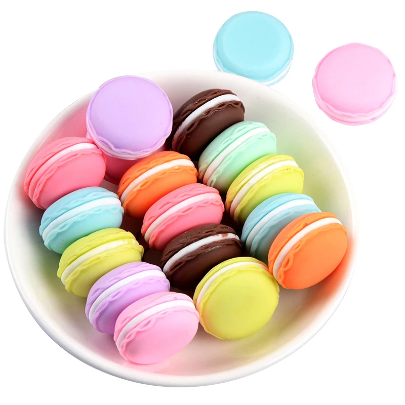 

20 Pcs Simulation Candy Color Macaron Child Food Toys DIY Craft Supplies Scrapbooking Cabochons for Resin Kawaii Accessories
