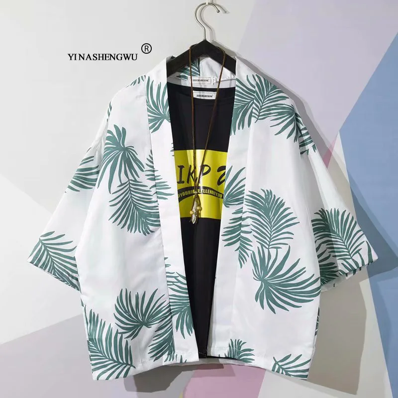 Yukata Женские кимоно кардиган для мужчин традиционное японское кимоно унисекс Harajuku пляжная свободная тонкая рубашка Азиатский японский костюм для косплея