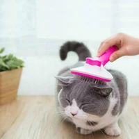 self cleaning needle cat comb hair removal dog brush shedding floating hair flea combs accessories grooming supplies for pet