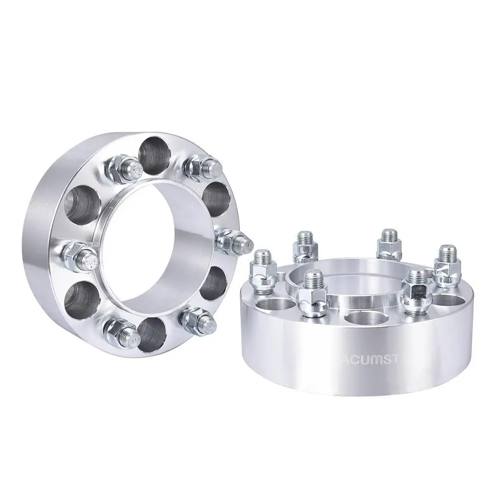 

New Type 2PCS/Set Flange Silver 6X5.5 2" 106MM 14X1.5