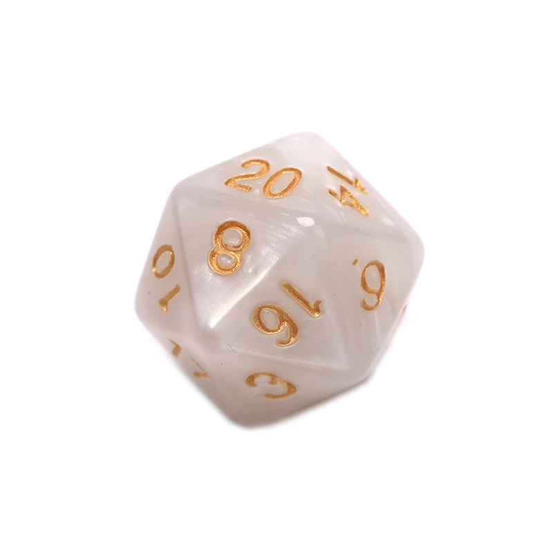 GW 1 шт. прочные перламутровые D20 кости акриловые 20 сторонние кости для настольной игры - Цвет: GW
