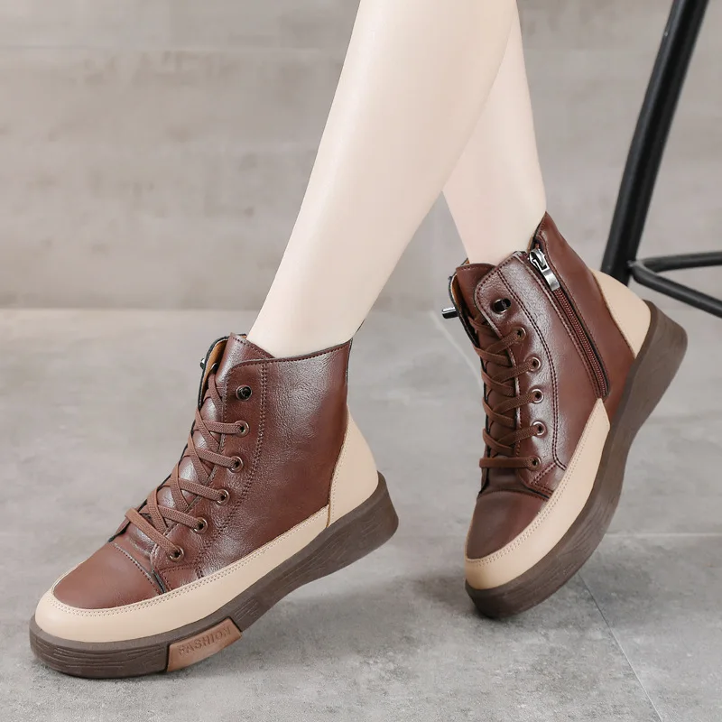 

Женские высокие кроссовки, плюшевые теплые, на платформе, повседневная обувь, 2022