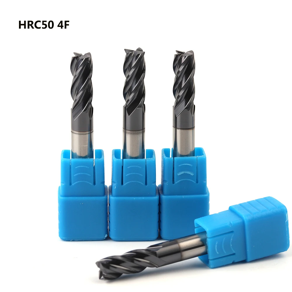 Концевая фреза HRC60 твердосплавная спиральная стандартная длинная с 4 канавками 1