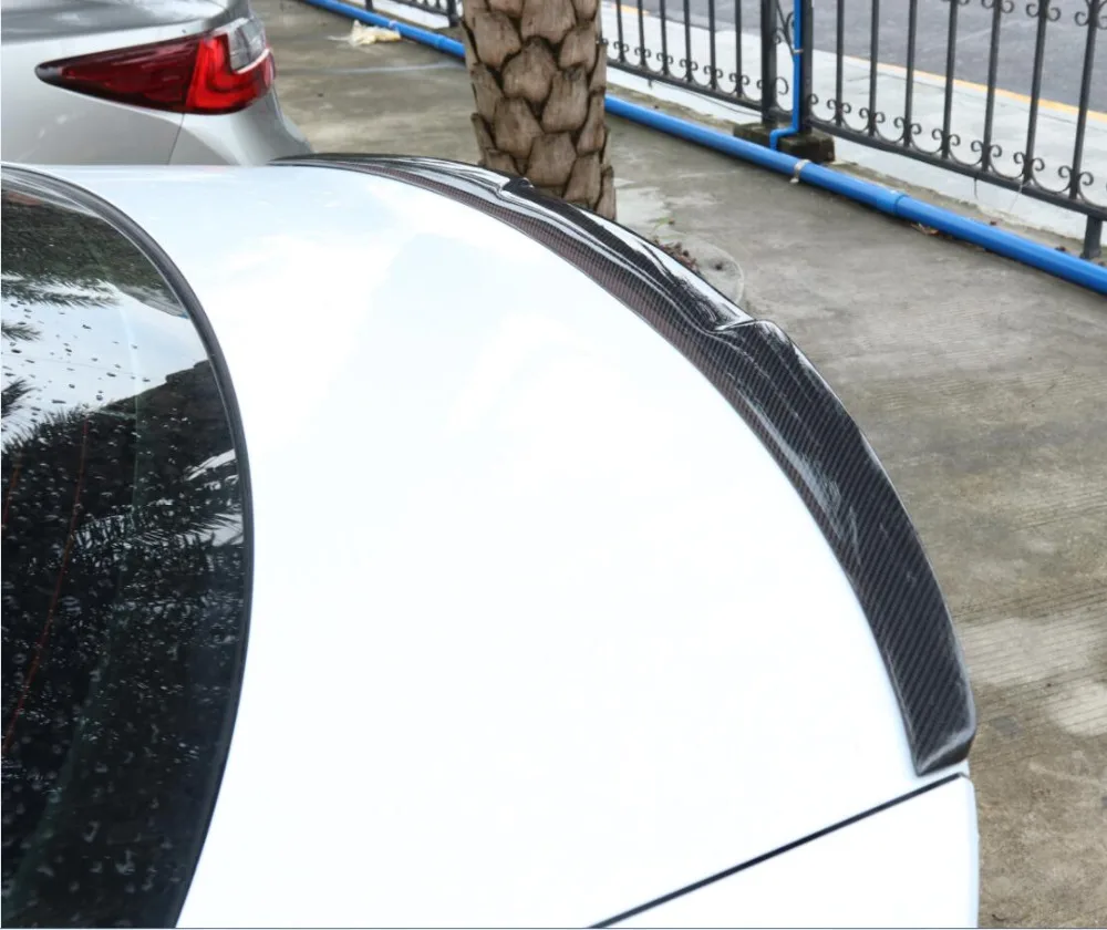 Углеродное волокно заднего крыло багажника выступ Спойлеры подходит для девочек
