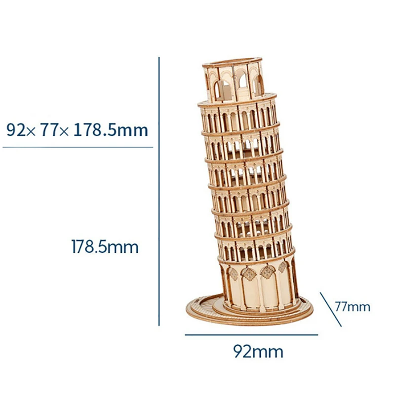

Manual DIY Assembled Desktop Decor 3D Puzzles 178.5*92mm 3D Three-dimensional Puzzle Wooden Model