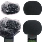 Уличная искусственная меховая ветрозащитная пленка, поролоновая губка, чехол для зума H1, ветрозащитный глушитель для зума H1 H1N