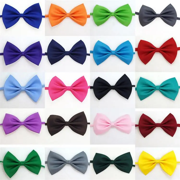 

New Solid color pet Dog Neck Tie cat Bow Ties for Pet Headdress adjustable bow tie pet jewelry accessories