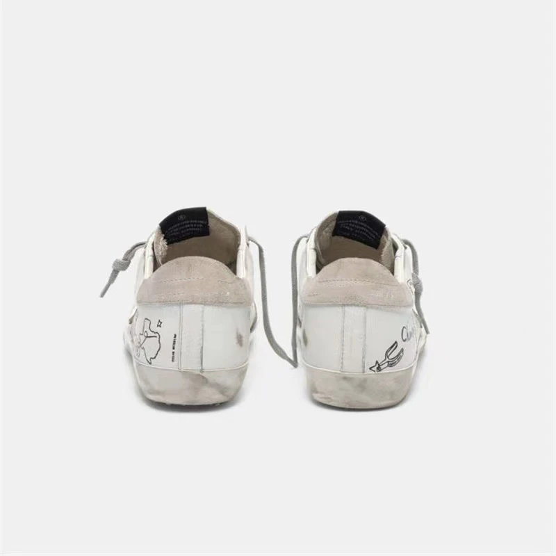 

Spring New Products Hand-painted Letters Graffiti Retro Old Small Dirty Kids Shoes Low Cut and Slippery Parent-child Shoes QZ29