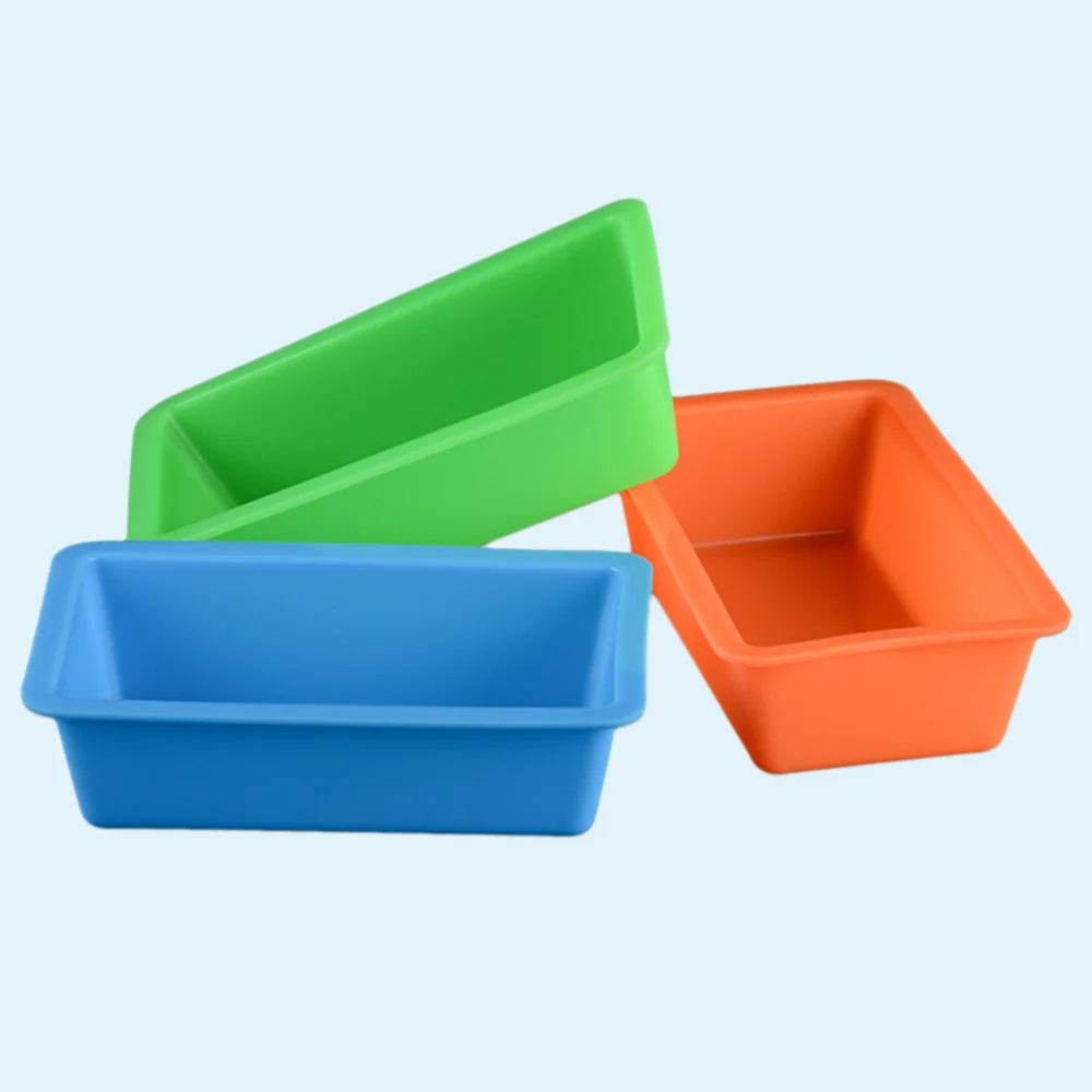 

Rectangular Silicone Baking Mold Soap Mould Shaped Nonstick Toast Mold(Random Color)