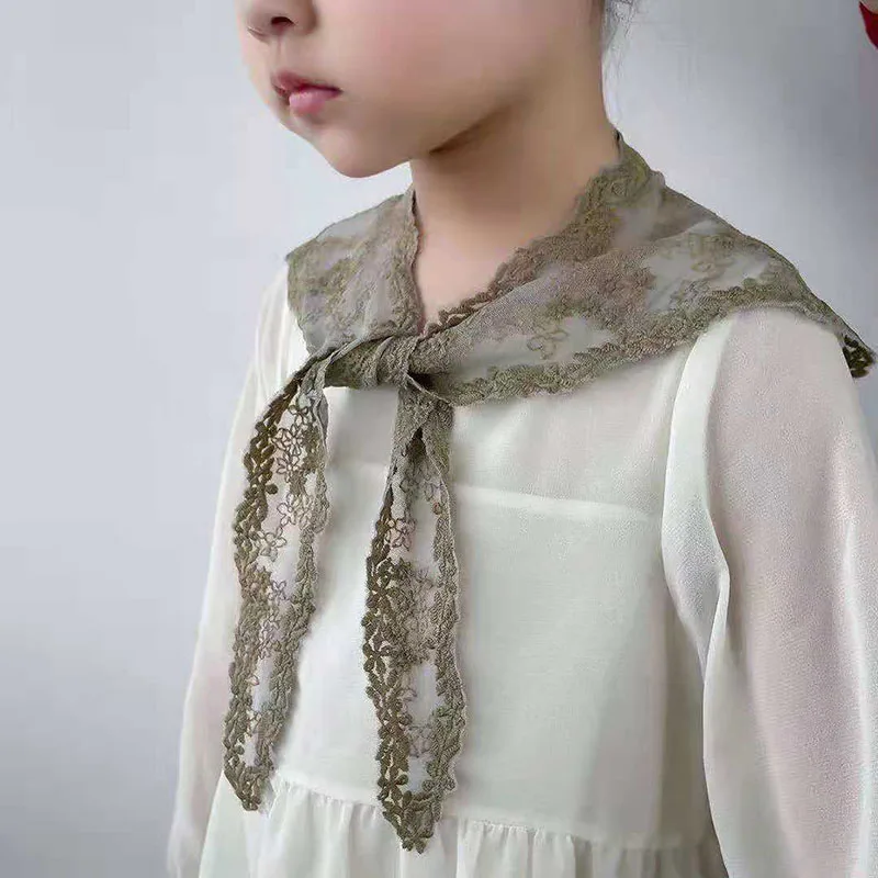 Шеи для детей платье принцессы с кружевной воротник four seasons комбинезон маленьких