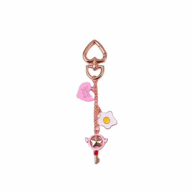 

2021 Popular Metal Anime Trinket Keychain Sailor Moon Keyrings Beautiful Jewelry Car Bags Keyholder Women Girl Kawaii Gift