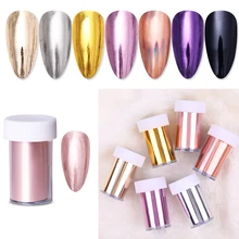 1 Roll  Rose Gold Nail Foils Sticker sparkly Sky Glitter Nail Art Transfer Stickers Paper DIY Tips Decoration