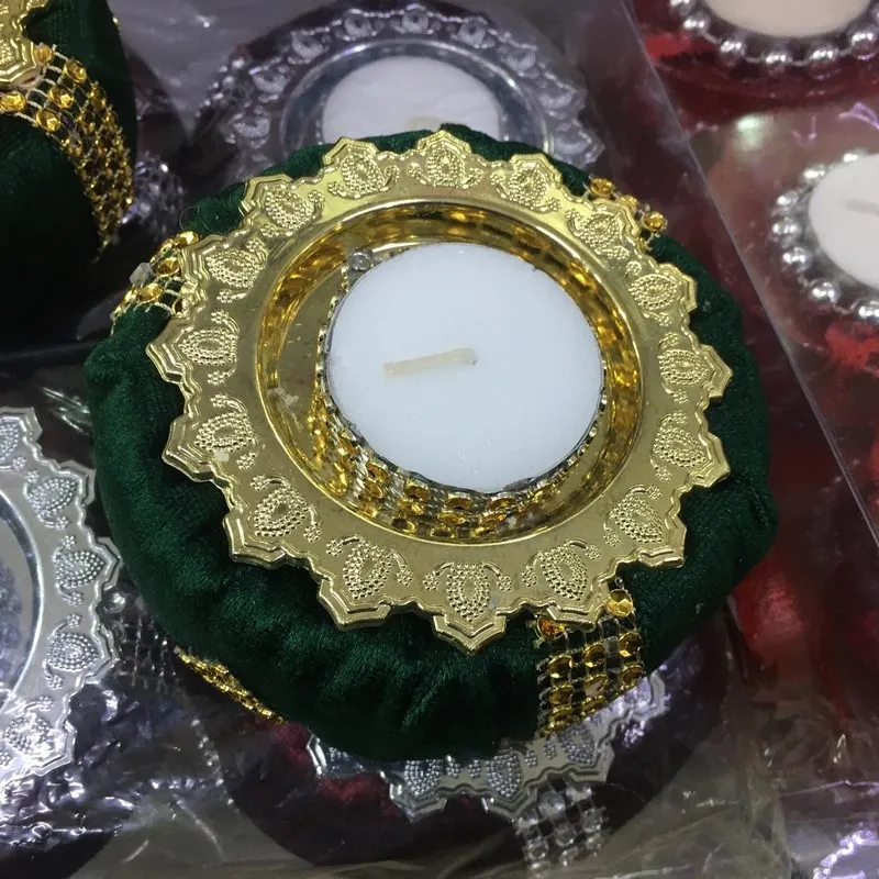 Бархатный подсвечник с оттоманским мотивом 2'li | Дом и сад