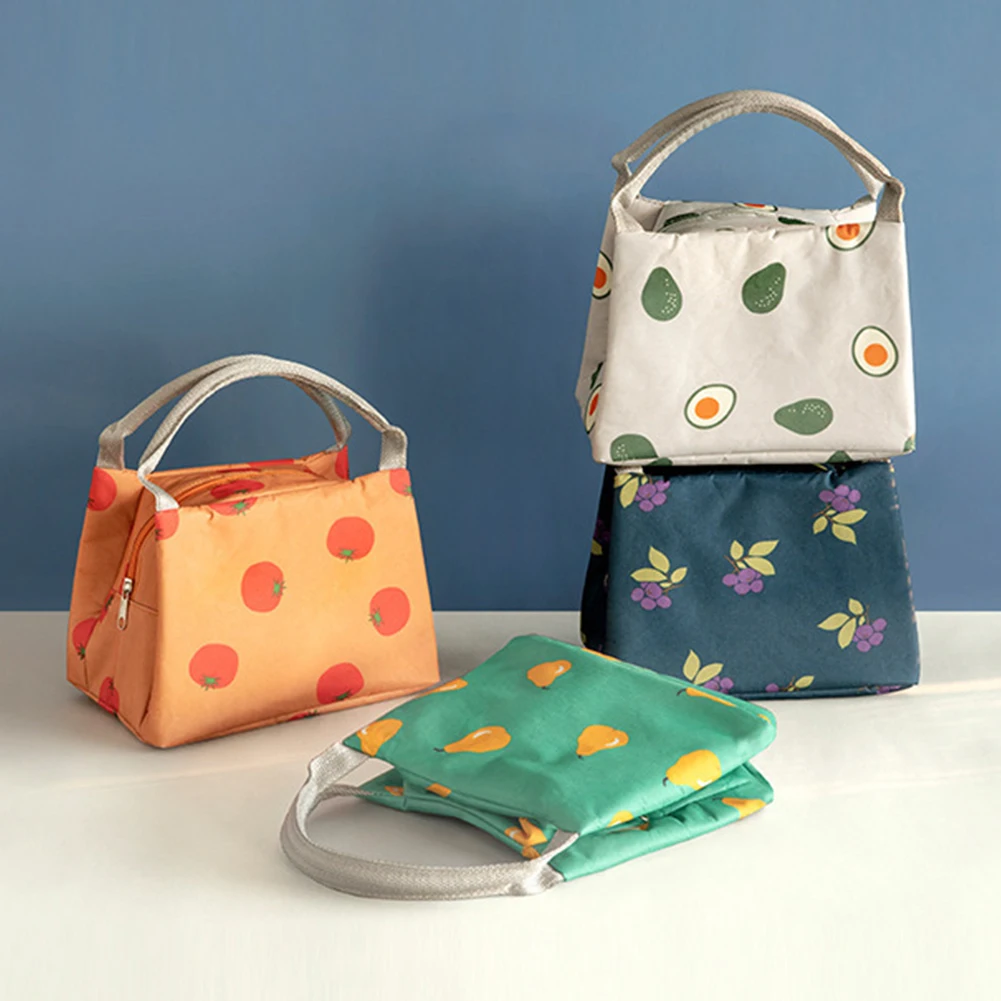 

Aluminum Foil Picnic Kids Package School Handbag Insulation Lunch Bag Thicken Tote Gift Portable Office Unisex Foldable