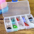 Многофункциональные пластиковые прозрачные шкатулки для украшений органайзер для макияжа чехол для хранения Съемный контейнер для таблеток 10 сеток