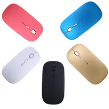 Wireless Mouse Luxury Mini Mouse LED Back Light Mouse 4 Buttons 2400 DPI USB Adapter Professional Gaming Mice For PC Laptop