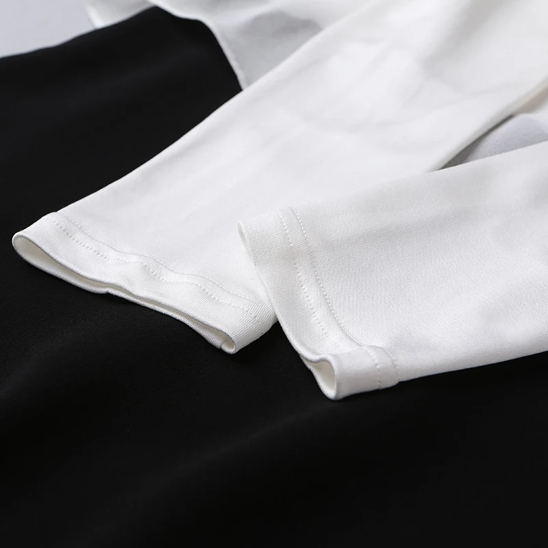 VOA шелковые платья трапециевидной формы женские вязаные осенние с длинным