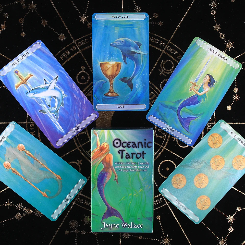 

Oceanic Tarot: Includes A Full Desk Of Specially Commissioned Tarot Cards Electronic Guide Book Game Toy Divination Board Game