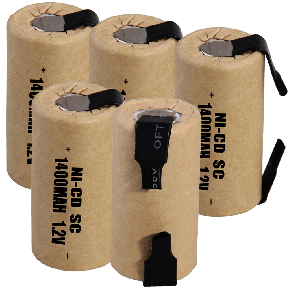 5 шт аккумулятор SC 1 2 V батареи для электроинструментов 1400mah nicd 4 25 cm * цвет