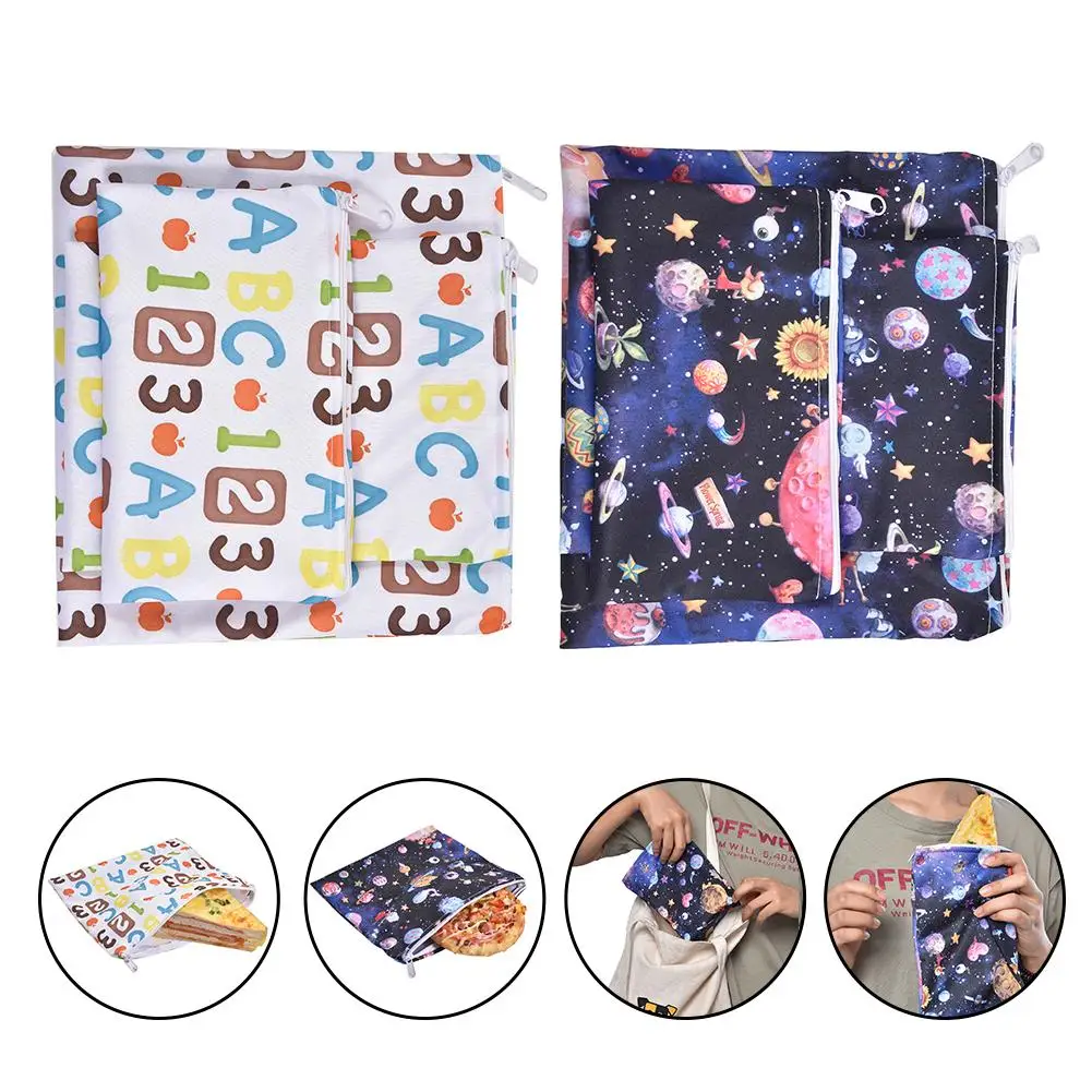3 шт Многоразовые Пакеты для закусок сэндвич хлеб водонепроницаемая сумка