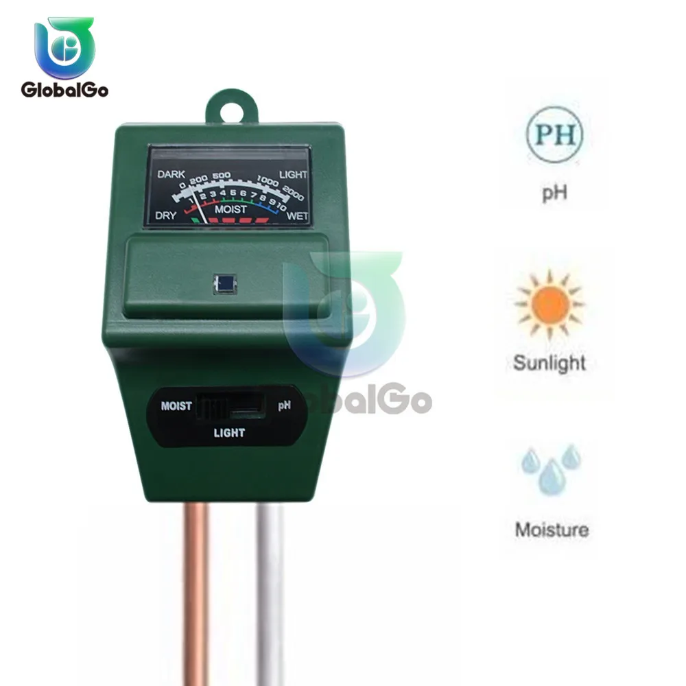 3 in1 Digital Soil Water Moisture Light PH Meter Tester Analyzer Detector Home Garden Plant Flower Hydroponic | Инструменты