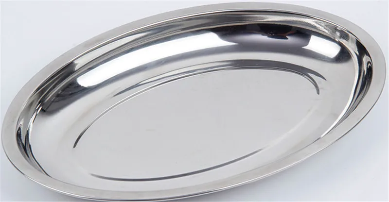 Овальная Толстая Рыбная тарелка из нержавеющей стали многофункциональное